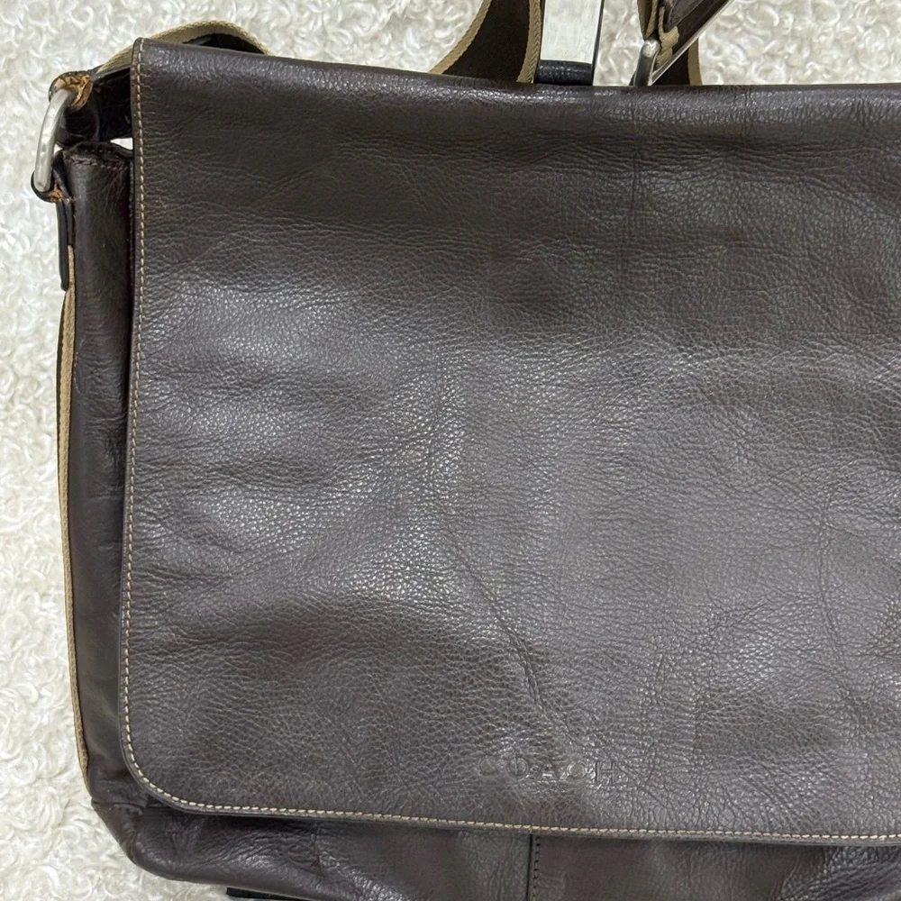Coach Men's Brown Leather Messenger Bag